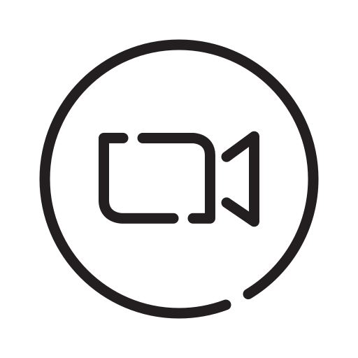 Social media, stay at home, video call, zoom icon